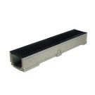 Caniveau béton de polyester SELF 200  20 cmx15 cm en 1 ml avec grille en fonte  