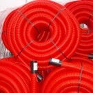 Gaine TPC rouge DN 63 mm en couronne de 25 ML, la couronne