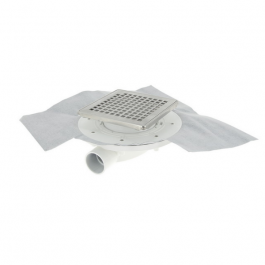 siphon cadre inox 10x10 docia xs nicoll materiauxnet com