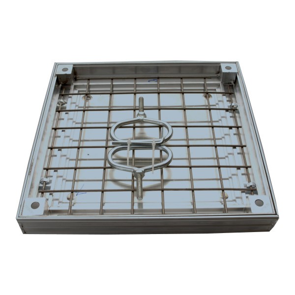 Nicoll CTR4 Cadre et tampon à carreler PVC gris 40x40 cm