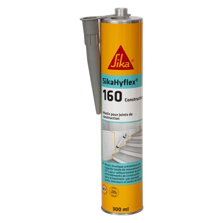 Mastic pour Façade Béton SikaHyflex 160 Construction Blanc, 300ml