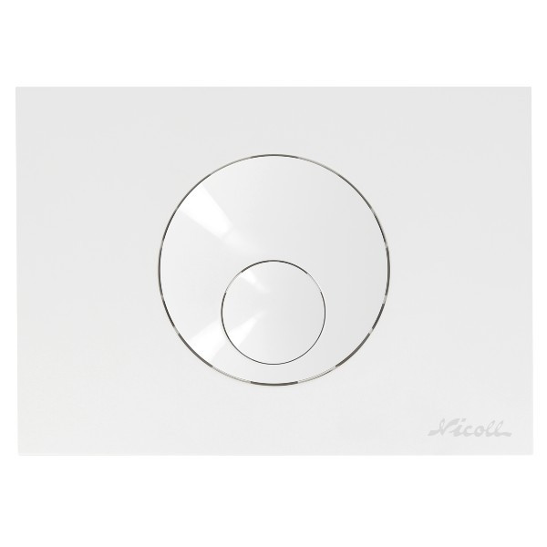 Plaque de Commande Happy Support Nicoll Boutons Ronds Blanc