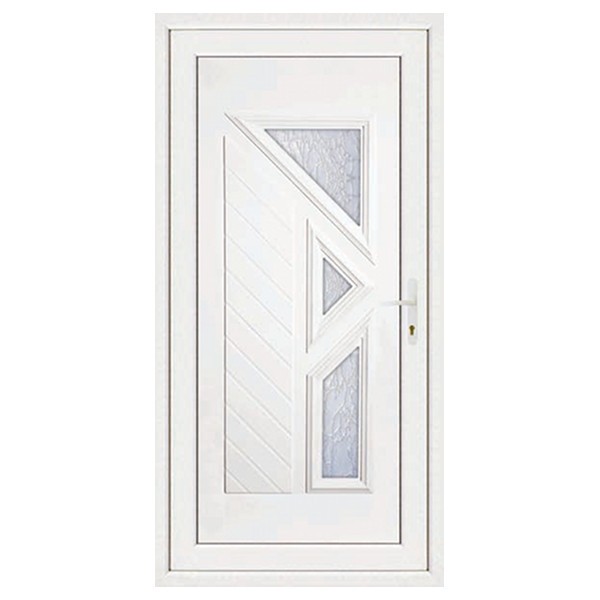 Porte d'entrée pvc LISA 3 carreaux poussant gauche, 215 x 80 cm