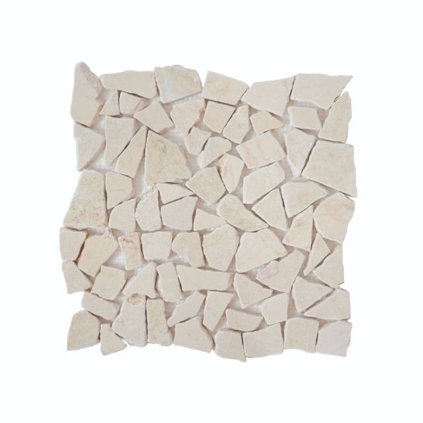 Mosaïque Crême Marbre Mixte 1038, Plaque 30,5 x 30,5 x 1 cm