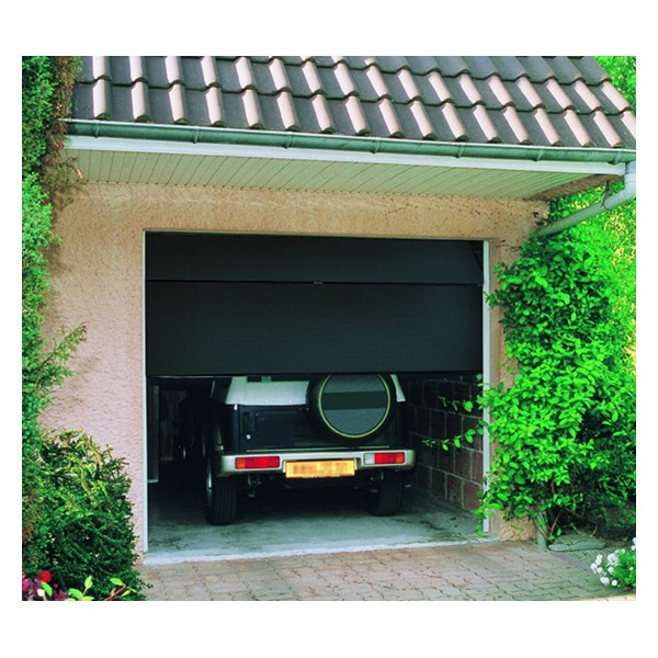 Porte de garage sectionnelle motorisée 200x300 cm Gris ...