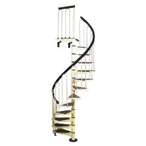 Escalier en colimaçon métal laqué blanc, diamètre 120 cm