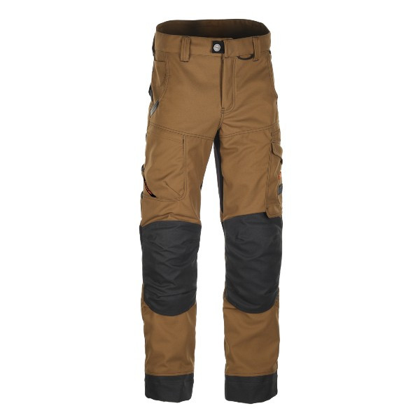 Pantalon de Travail Bosseur Trident Strech Camel Noir Standard materiauxnet