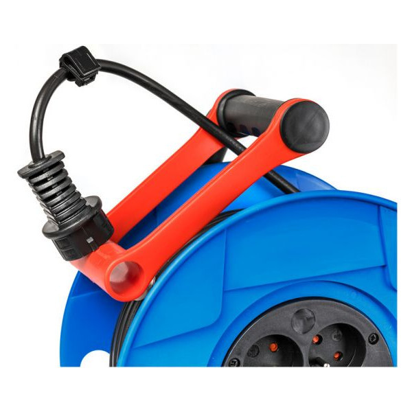 Avvolgicavo Brennenstuhl Baby Standard S 15 M Con USB – Colore Blu/Nero, Pratico E Compatto Per Casa E Ufficio