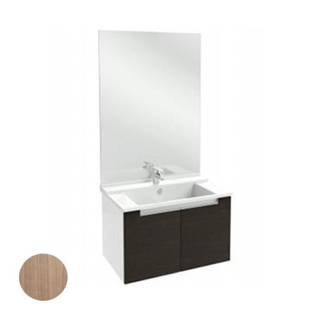 Meuble salle de bain Struktura J.Delafon 80 cm/portes Merisier Romana