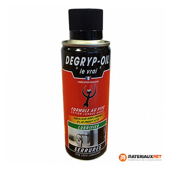 Lubrifiant Serrures PTFE Degryp Oil 70-01G, aérosol de 150 ml