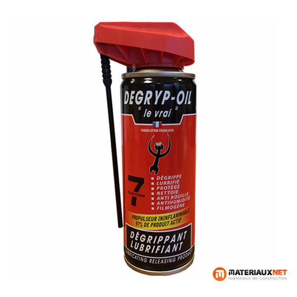 Dégrippant lubrifiant 7 fonctions Degryp Oil 10-07G, aérosol de 200 ml