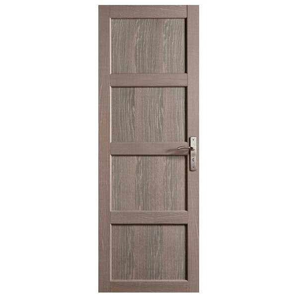 Porte intérieure Quartzo chêne grisé 4 panneaux 204x83 cm, rive droite