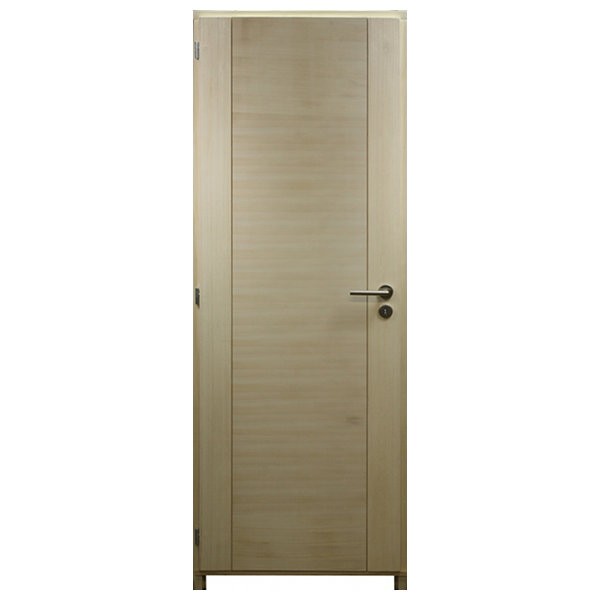 Bloc porte Izen bois exotique 1 panneau, 204x73 cm, poussant droit