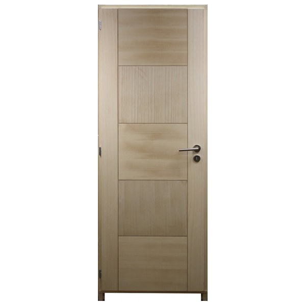 Bloc porte Izen bois exotique 5 panneaux, 204x83 cm, poussant droit