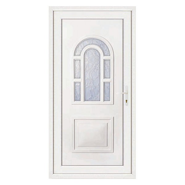 Porte d'entrée pvc LILOU blanche, poussant gauche, 215 x 90 cm