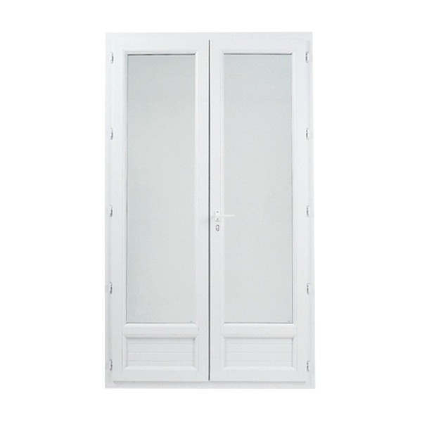 Porte Fenêtre PVC 2 Vantaux 205 x 100 cm Blanc