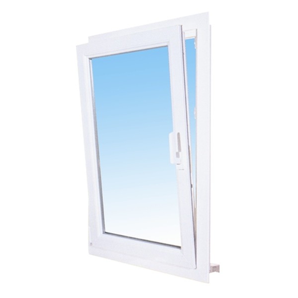 Fenêtre PVC OB 1 Vantail 95 x 60cm Blanc, Verre Granité, Tirant Gauche