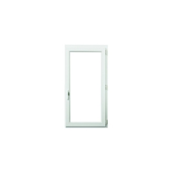 Fenêtre PVC 1 Vantail 60 x 40 cm Blanc, Verre Granité, Tirant Droit