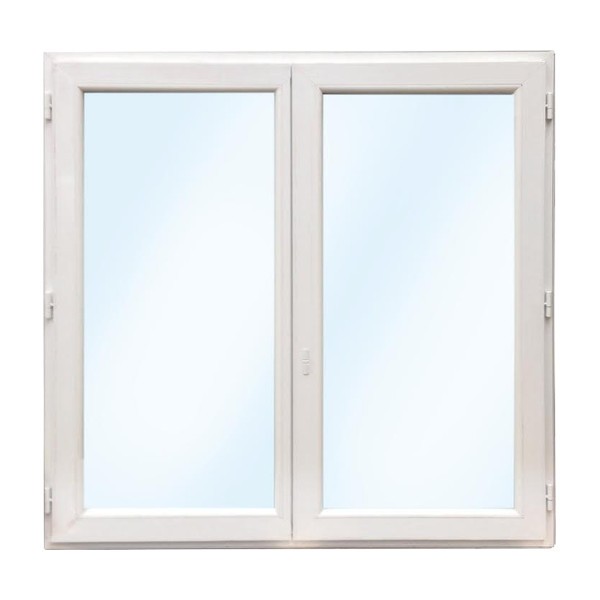 Fenêtre 2 vantaux en PVC, 1 oscillo-battant, 125 x 100
