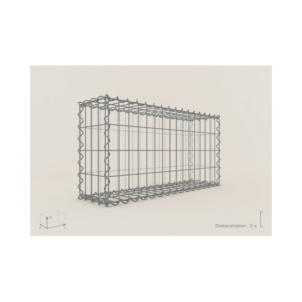 Gabion Rectangulaire 80x40x20 - fil 4 mm - maille 5x5 cm