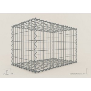 Gabion Rectangulaire 100x30x20 - fil 4 mm - maille 5x5 cm