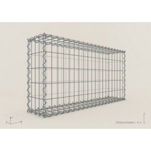 Gabion Rectangulaire 100x50x30 - fil 4 mm - maille 10x10 cm