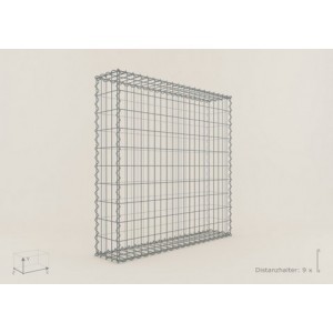 Gabion Cubique 100x100x20 - fil 4 mm - maille 10x10 cm