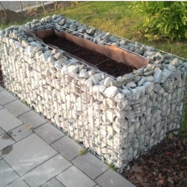 Jardinière en gabion 200x100x100 cm – plantation 180x80 cm