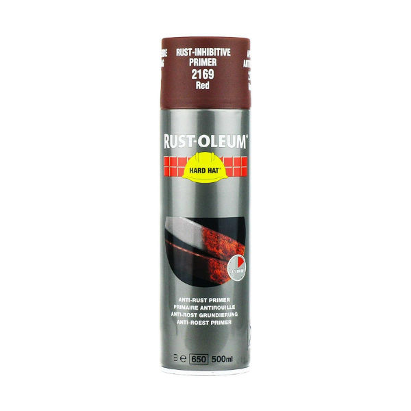 Primaire antirouille Hard Hat Rust-Oleum Rouge Aérosol 500 ml