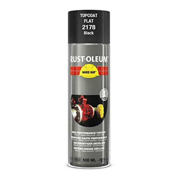 Peinture de Retouche Top Coat Rust-Oleum Noir Mat Aérosol 500 ml