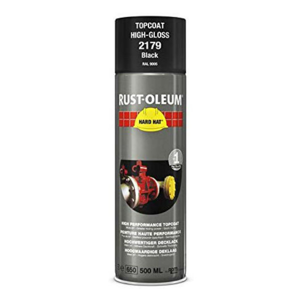 Peinture de Retouche Top Coat Rust-Oleum Noir Aérosol 500 ml