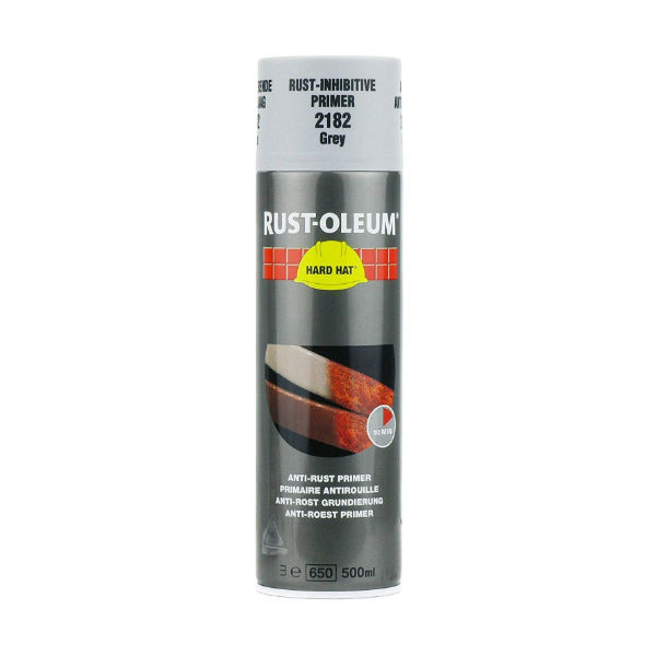 Primaire antirouille Hard Hat Rust-Oleum Gris Aérosol 500 ml
