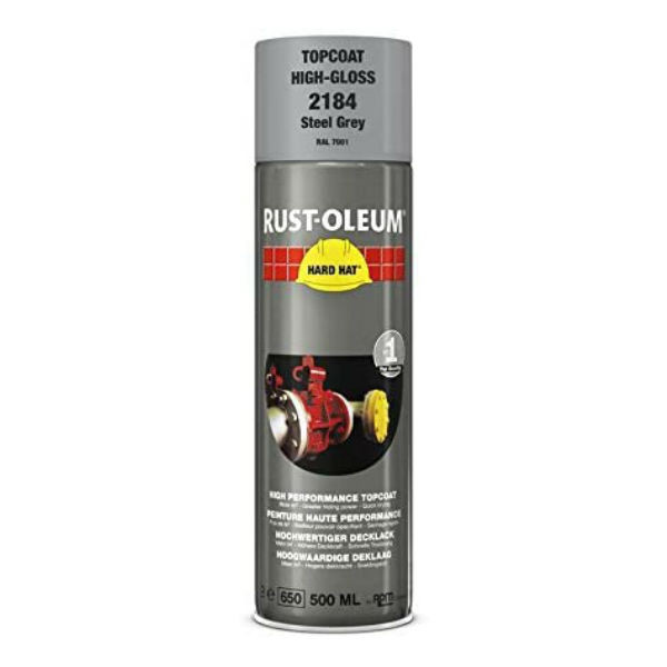 Peinture de Retouche Top Coat Rust-Oleum Gris Acier Aérosol 500 ml