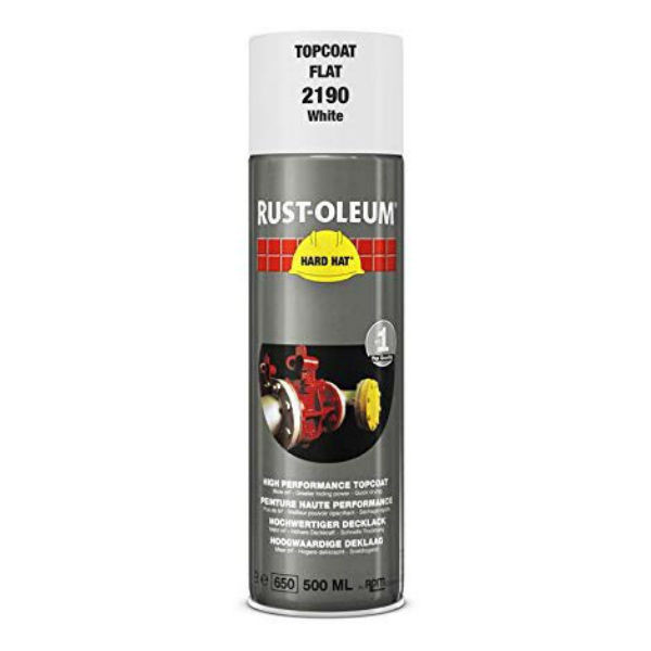 Peinture de Retouche Top Coat Rust-Oleum Blanc Mat Aérosol 500 ml