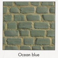 Pavés Courtstone Natural largeur 12,9 x longueur variable x 5,8 cm couleur Ocean Blue, la palette de 5,465 M2