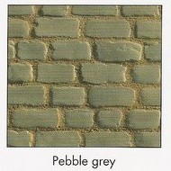 Pavés Courtstone Natural largeur 12,9 x longueur variable x 5,8 cm couleur Pebble Grey, la palette de 5,465 M2