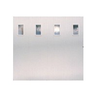 Porte de garage coulissante en PVC avec hublots 200x240cm