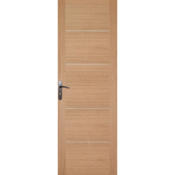 Porte intérieure chêne 4 inserts 204x73 cm