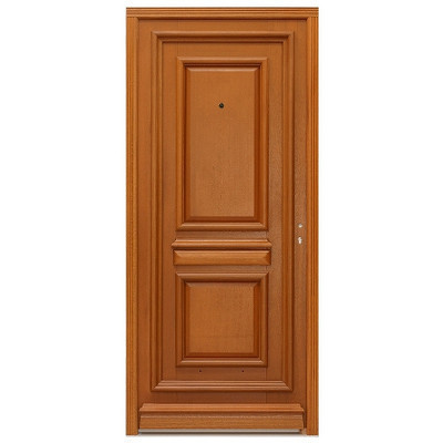 Porte d'entrée Bois exotique Caro, 215x90cm, poussant gauche