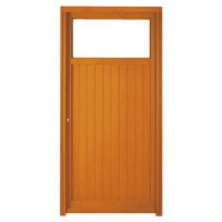 Porte De Service Bois Exotique Clem 200x80cm Poussant Droit