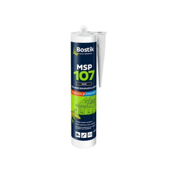 Mastic Collage et Étanchéité Noir Bostik MSP 107 Multi-Travaux 290 ml