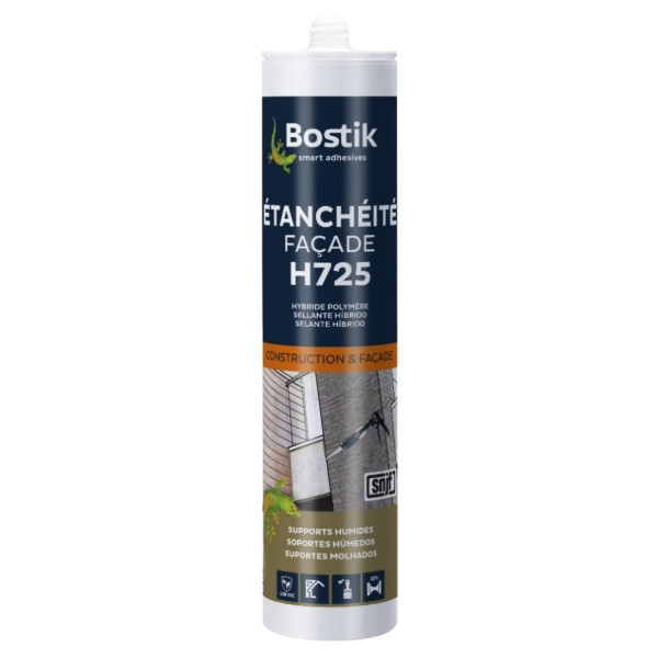 Mastic Etanchéité Gris Béton Bostik H725 Façade 300 ml