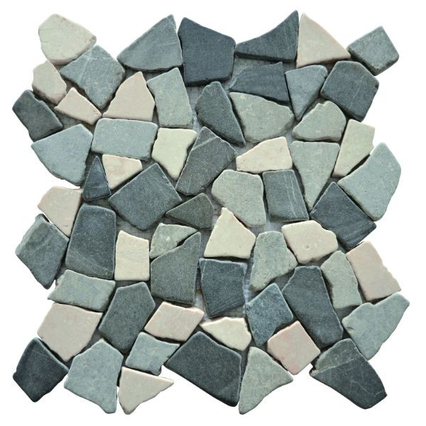 Mosaïque Gris Marbre Mixte 4116, Plaque 30 x 30 x 1 cm