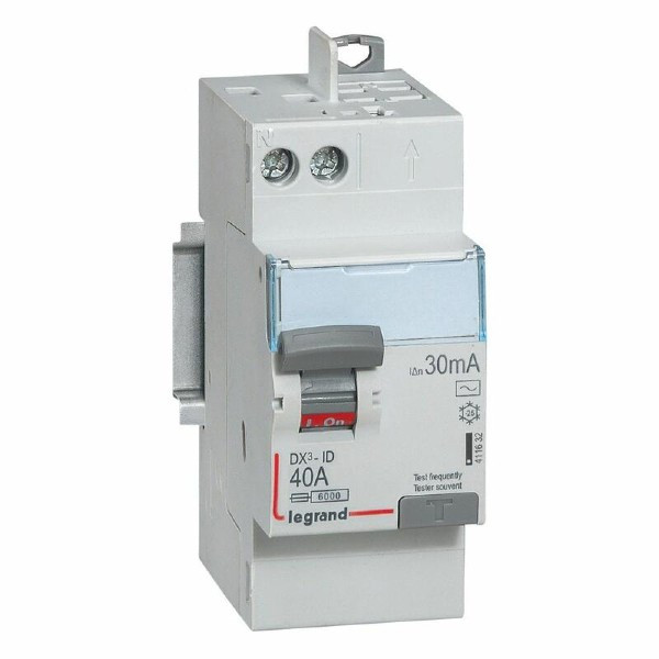 Inter Différentiel Legrand 30mA DX³-ID 2P 230V~ 40A typeAC 411632