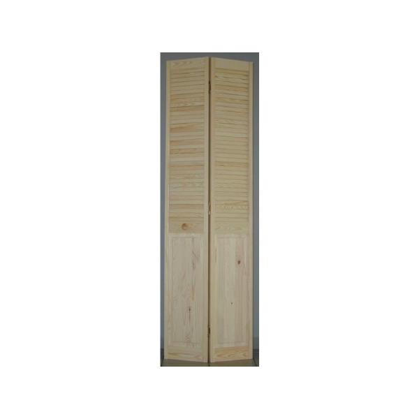 Porte de Placard Pliante 1/2Persiennée 205x71 Rail 