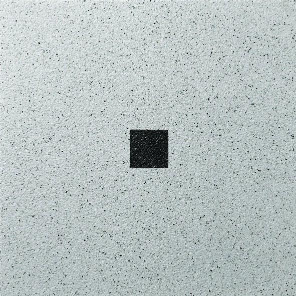 Dalle Marlux Fiorentina 40 x 40 x 3,6 cm couleur Gris uni avec un cabochon, le M2