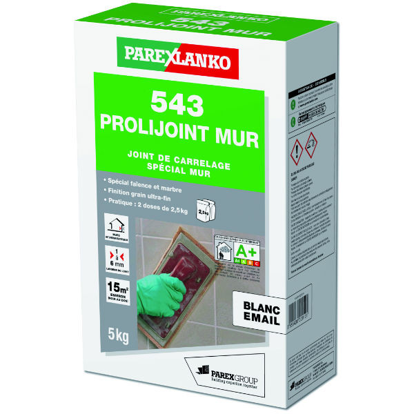 Mortier Joint Mur Blanc Email 543 Prolijoint mur ParexLanko, 5 kg