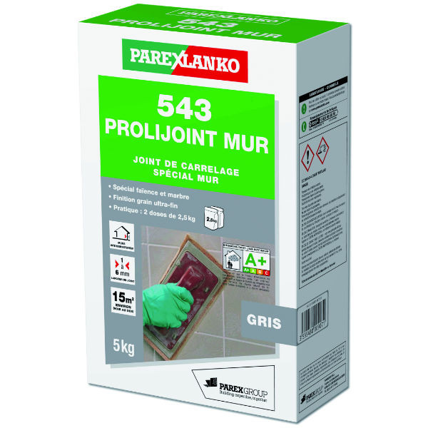 Mortier Joint Mur Gris 543 Prolijoint mur ParexLanko, 5 kg