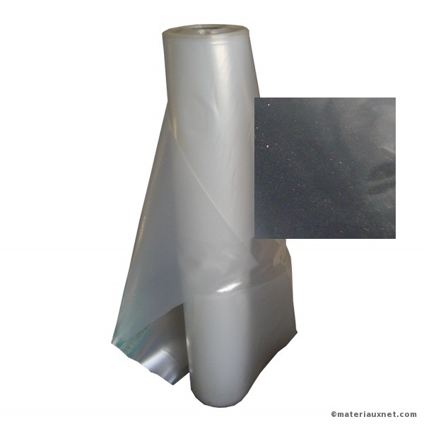 Film Polyéthylène gris 150 microns en largeur 6 m, rouleau de 330 M2