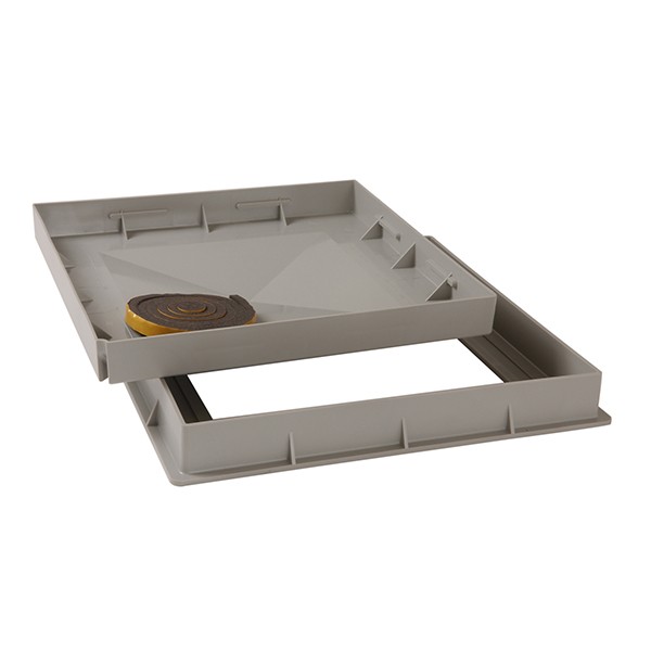 Cadre Et Tampon A Carreler Pvc Gris 50x50 Cm Materiauxnet Com